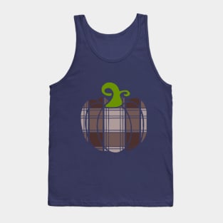 Brown Plaid Pumpkin Tank Top